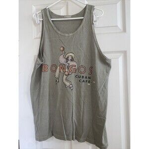 vintage Walt Disney World Bongos Cuban Cafe Men Large Single stitch Tank Top